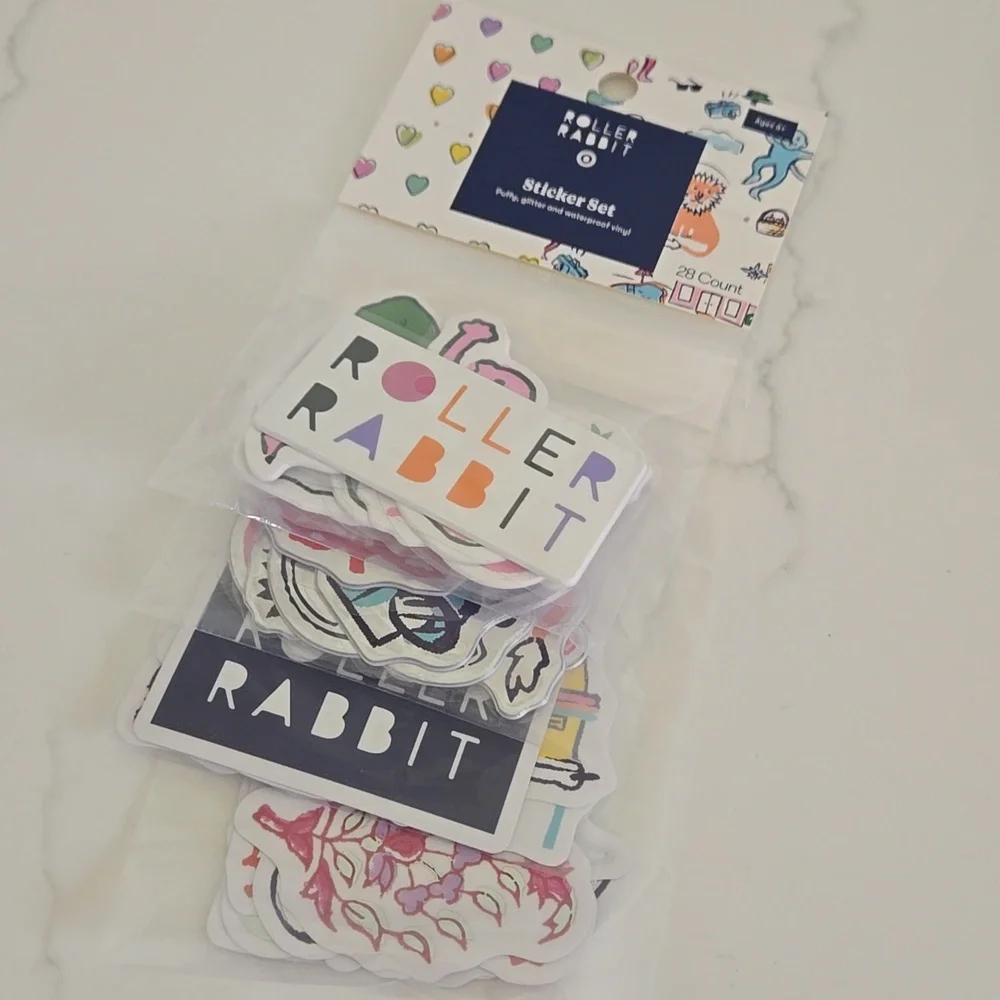 Roller Rabbit Colorful Sticker Set NEW - Picture 4 of 6